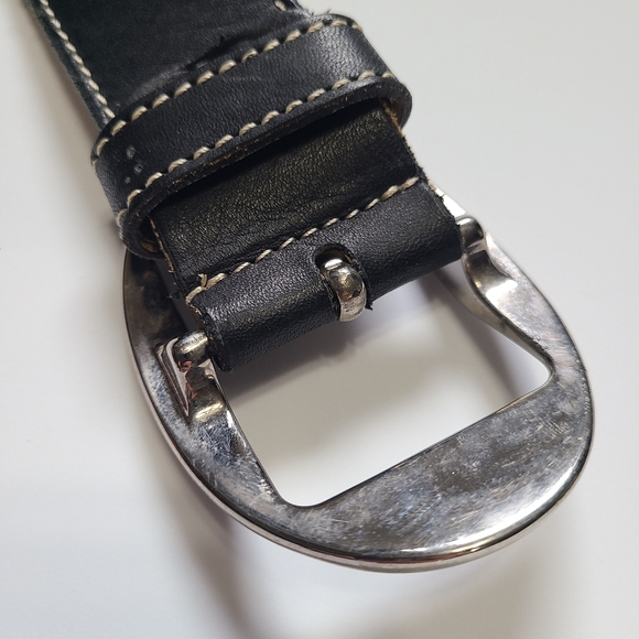 the tailored Sportsman xs genuine leather made in italy Black Leather Belt ITALY main image 4